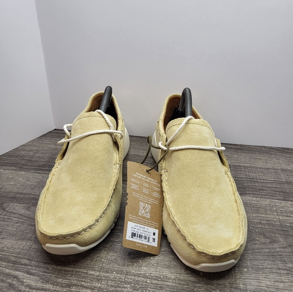 OluKai Ka\'a Driver Italian Suede Leather Loafer Shoes Golden Sand Slip On Men 10 main image 4